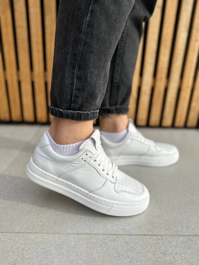 Sneakersy męskie skórzane białe 40 (26 cm)