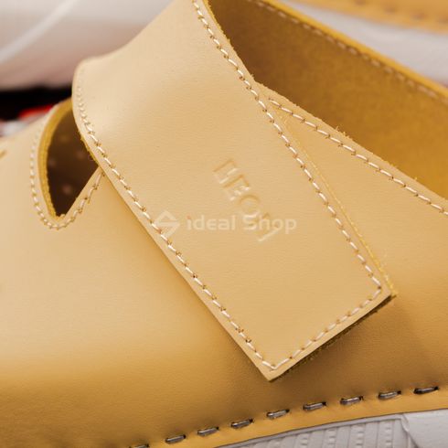 Женские тапочки сабо кожаные Leon RUBICON, 3500, размер 38, желтые
