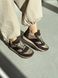 Skórzane brązowe sneakersy damskie z zamszowymi wstawkami 36 (23,5 cm)