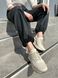 Кросівки жіночі шкіра флотар молочного кольору з перфорацією на товстій підошві 40 (26 см)