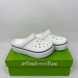 Кроксы Crocband Platform White, размер 37
