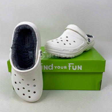 Кроксы Classic Lined White, размер 36