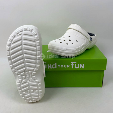 Кроксы Classic Lined White, размер 36