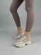 Кросівки жіночі замшеві бежеві зі вставками шкіри 37 (24 см)