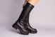 Чоботи жіночі шкіряні чорного кольору зі шнурівкою демісезонні 35 (22.5 см)