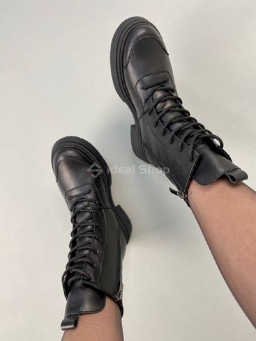 Фото Ботинки женские кожаные черного цвета зимние 3304з/36 11