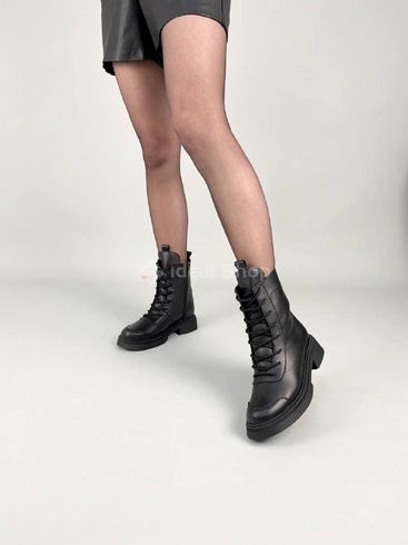 Фото Ботинки женские кожаные черного цвета зимние 3304з/36 4