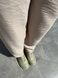 Кеди жіночі шкіряні кольору хакі з перфорацією 36 (23,5 см)