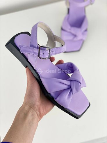 Foto Damskie skórzane sandały w kolorze fioletowym 5552-1/36 8