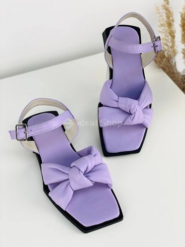 Foto Damskie skórzane sandały w kolorze fioletowym 5552-1/36 7