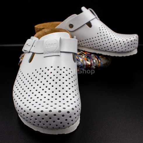 Фото Жіночі тапочки сабо шкіряні Leon 4250, розмір 36, білі 4250-white-36 21