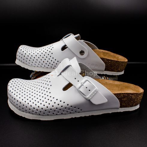 Фото Жіночі тапочки сабо шкіряні Leon 4250, розмір 36, білі 4250-white-36 9