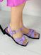 Damskie skórzane sandały w kolorze fioletowym 36 (23 cm)
