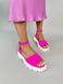 Skórzane sandały damskie różowe 36 (23,5 cm)