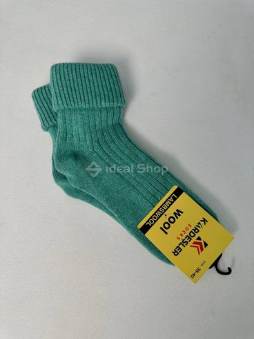 Шкарпетки жіночі вовняні бірюзового кольору