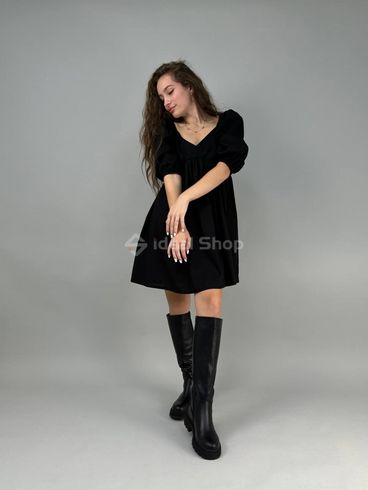 Фото Сапоги женские кожаные черного цвета зимние 6504е/37 8