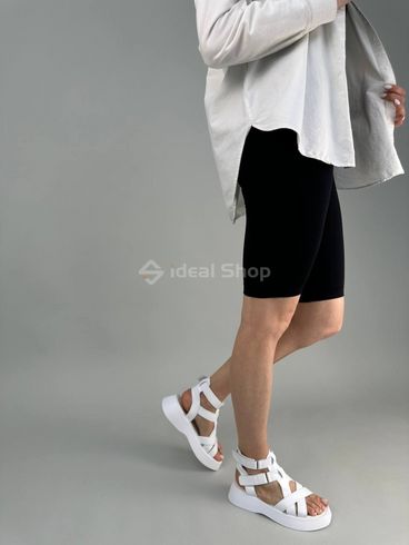 Фото Босоножки женские кожаные белого цвета 5602-1/37 5
