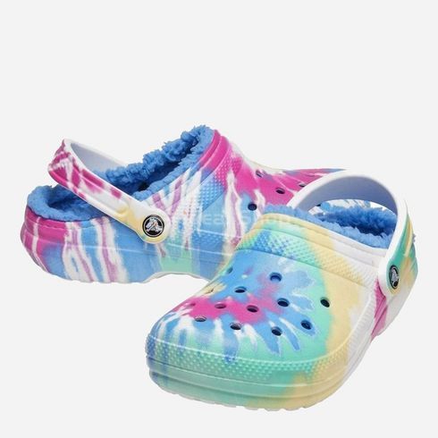 Крокси Classic Lined Tie Dye Powder Blue/Multi, розмір 36