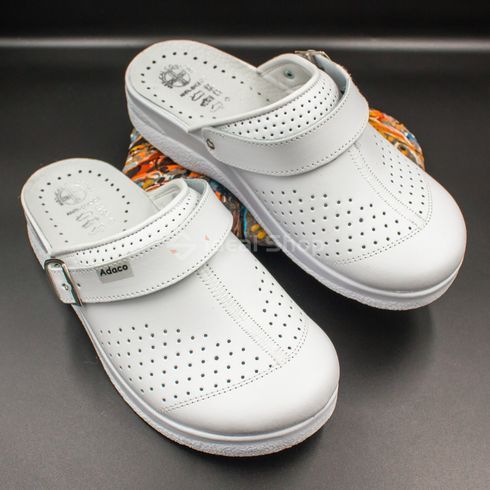 Фото Жіночі шкіряні сабо Adaco 812sr білі 812sr-white-36 4