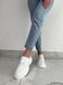 Лофери жіночі шкіряні білого кольору на шнурках 36 (23,5 см)