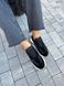 Кросівки жіночі замшеві чорні зі вставками плащової тканини
