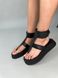 Skórzane sandały damskie czarne 36 (23 cm)