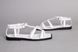Damskie skórzane sandały białe na niskim obcasie 37 (24 cm)