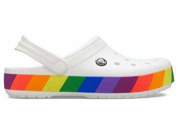 Crocband Rainbow Block Clog White M4-W6