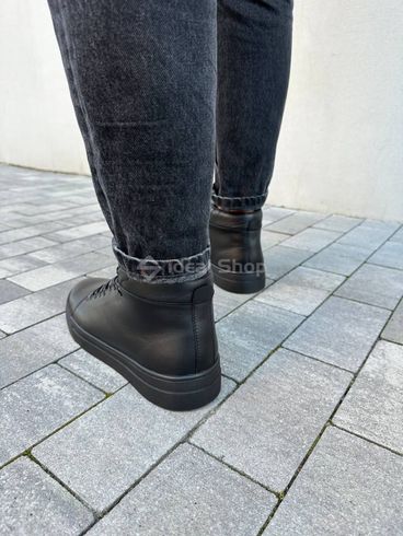 Фото Ботинки мужские кожаные черного цвета зимние 7209з/40 5