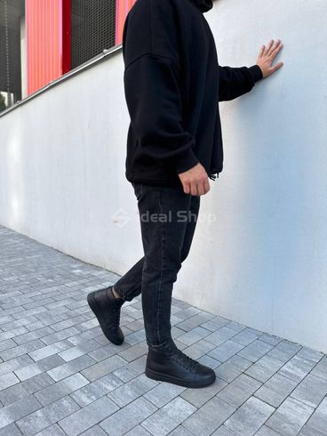 Фото Ботинки мужские кожаные черного цвета зимние 7209з/40 8