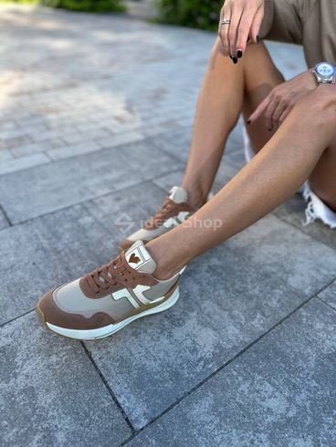 Sneakersy damskie zamszowe brązowe 36 (23 cm)