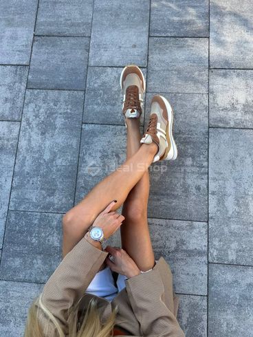 Sneakersy damskie zamszowe brązowe 36 (23 cm)
