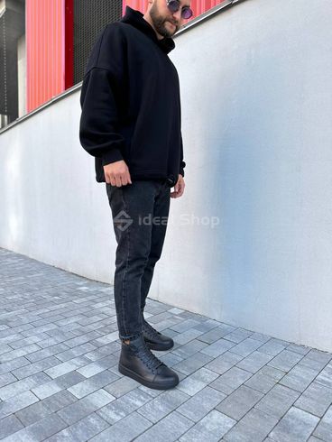 Фото Ботинки мужские кожаные черного цвета зимние 7209з/40 9
