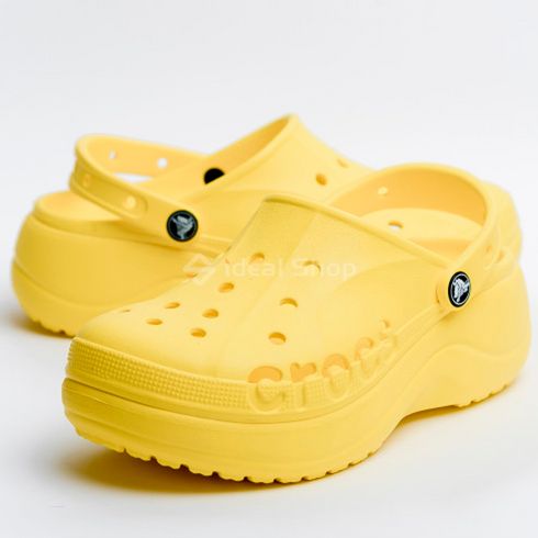 Кроксы на платформе Crocs Bayaband рlatform Lemon, размер 37