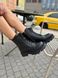 Damskie skórzane botki czarne czarne buty zimowe 36 (23 cm)