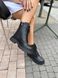 Damskie skórzane botki czarne czarne buty zimowe 36 (23 cm)