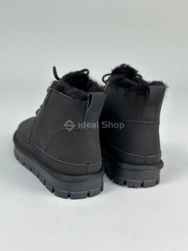 Фото Ботинки мужские кожаные черного матового цвета зимние 5128з/41 5