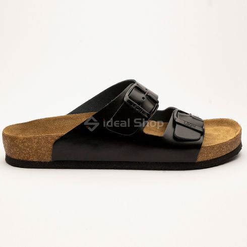 Foto Kapcie męskie skórzane Leon 4703 4703-black-45 2