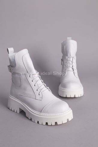 Фото Ботинки женские кожаные белого цвета на меху 5583-4з/35 10