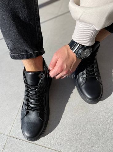 Фото Ботинки мужские кожаные черные зимние 7943з/41 6