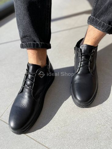Фото Ботинки мужские кожаные черного цвета зимние 8023з/40 5