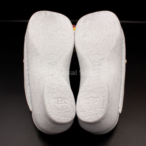 Женские тапочки сабо кожаные Leon Klasik II, PU115, размер 37, белые