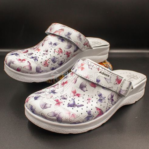 Фото Женские кожаные сабо Adaco 812sr butterflies 36р 812sr-butterflies-36 9
