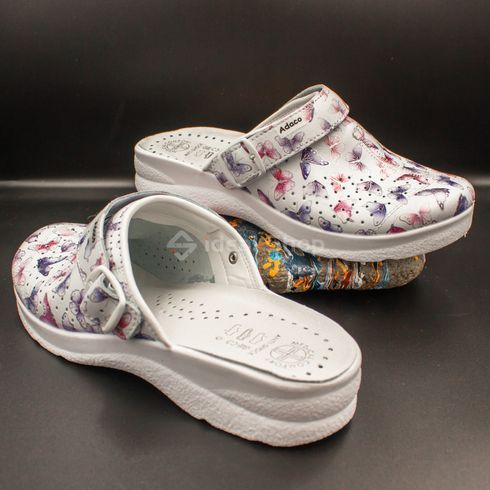 Фото Женские кожаные сабо Adaco 812sr butterflies 36р 812sr-butterflies-36 17