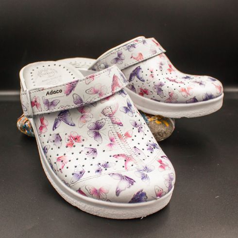 Фото Женские кожаные сабо Adaco 812sr butterflies 36р 812sr-butterflies-36 21