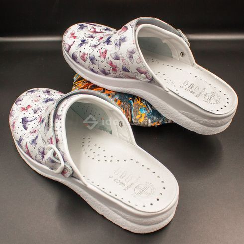 Фото Женские кожаные сабо Adaco 812sr butterflies 36р 812sr-butterflies-36 14