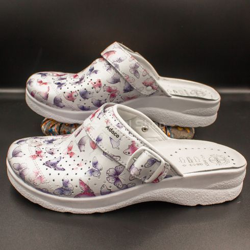 Фото Женские кожаные сабо Adaco 812sr butterflies 36р 812sr-butterflies-36 11