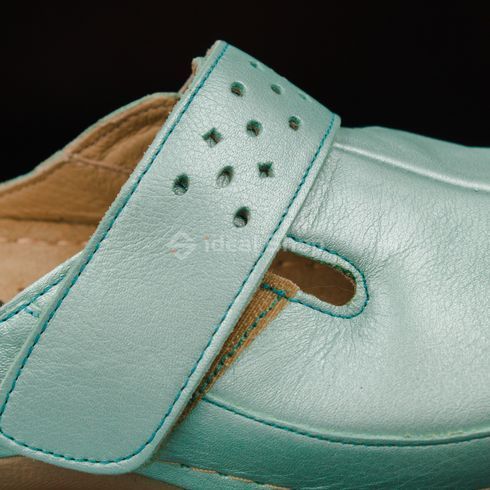 Фото Женские сабо кожаные Leon 902, бирюзовые 902-turquoise-38 19