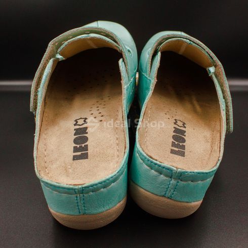 Фото Женские сабо кожаные Leon 902, бирюзовые 902-turquoise-38 13