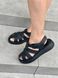 Skórzane sandały damskie czarne 37 (24 cm)